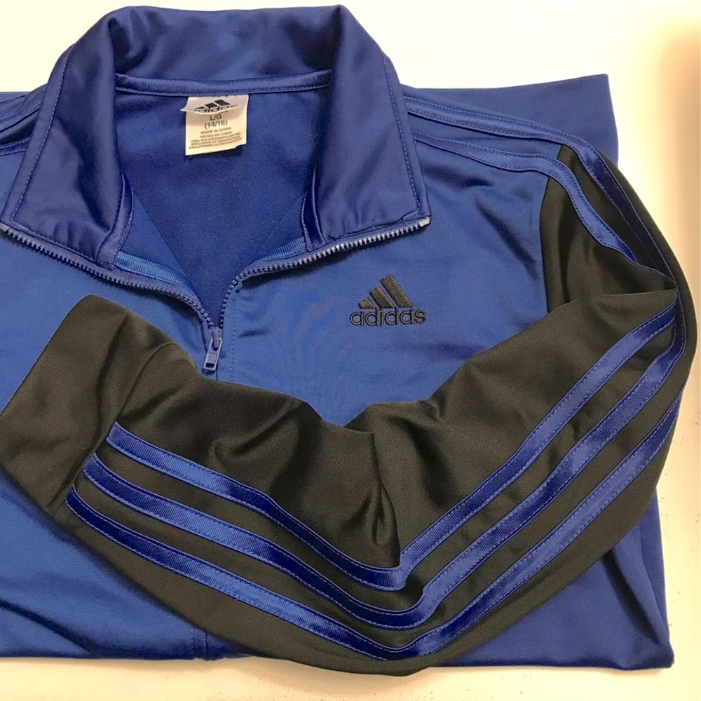Kids Adidas Zip Up Jacket Large 14/16 - Picture 1 of 7